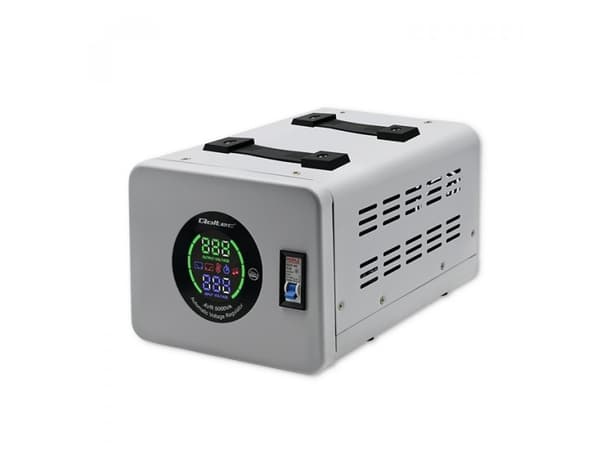 Qoltec Monolith - Automatisk spenningsregulator - 5000 VA - enkeltfase - grå