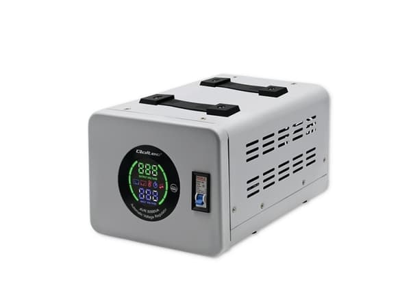 Qoltec Monolith - Automatisk spenningsregulator - 5000 VA - enkeltfase - grå