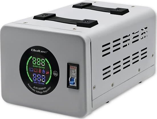Qoltec Monolith - Automatisk spenningsregulator - 5000 VA - enkeltfase - grå