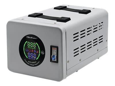 Qoltec Monolith - Automatisk spenningsregulator - 5000 VA - enkeltfase - grå