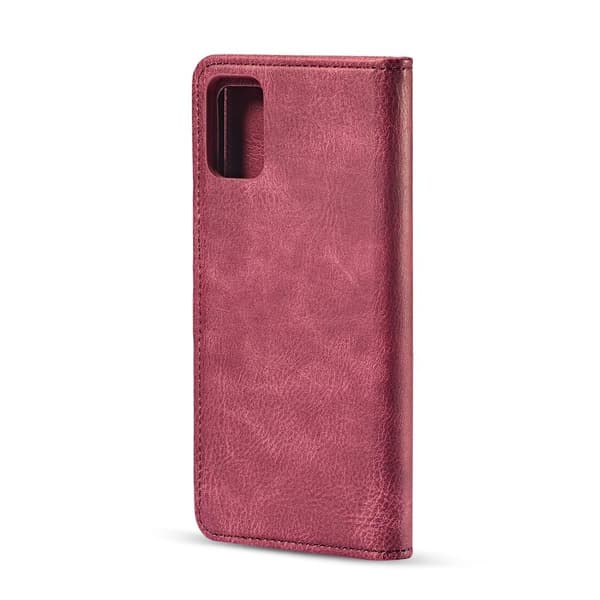 DG.MING Split nahkainen lompakkokotelo Samsung Galaxy A51 - Punainen