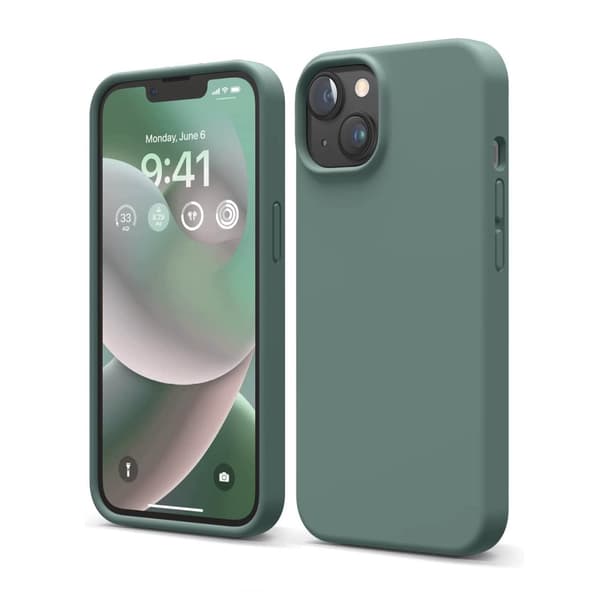 iPhone 14 Silikonskal - Mörkgrön