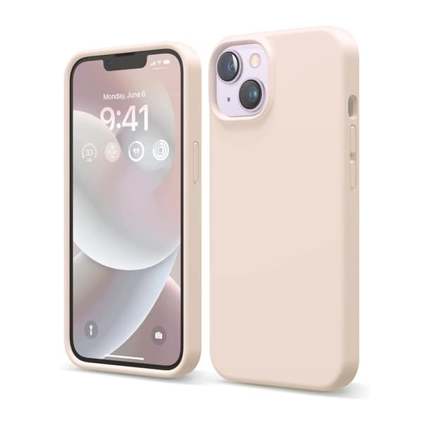 iPhone 14 Plus Silikonskal - Sand Rosa