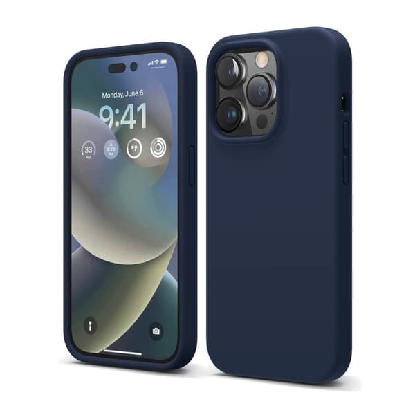 iPhone 14 Pro Max Silikonskal - Mörkblå