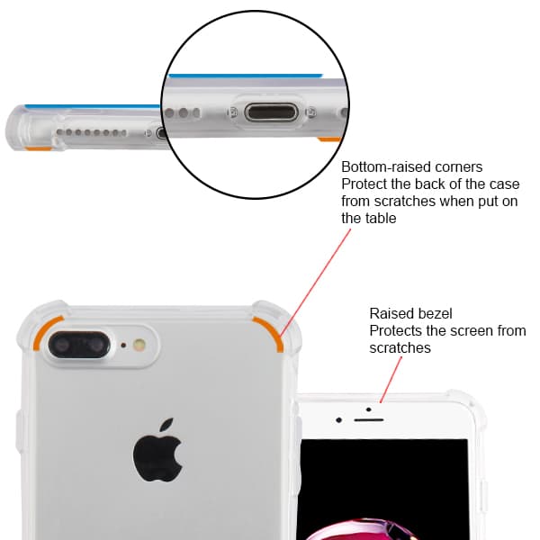 Stöttåligt Mobilskal iPhone 6/6S Plus - Transparent