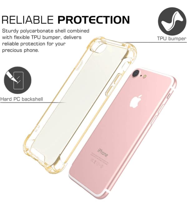Stöttåligt Mobilskal iPhone 7/8/SE (2020/2022) - Guld