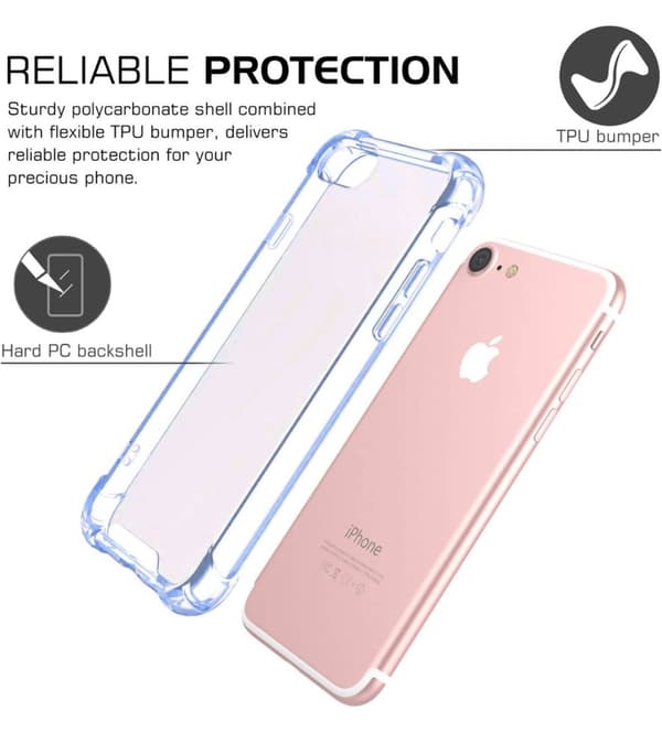 Stöttåligt Mobilskal iPhone 7/8/SE (2020/2022) - Blå