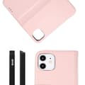 Miniatyrbillede 5 af 7: iPhone 12 Mini Plånboksfodral Läder Rvelon - Rosa