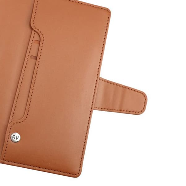Samsung Galaxy S22 Ultra Plånboksfodral med Extra Kortfack Rvelon - Guldbrun