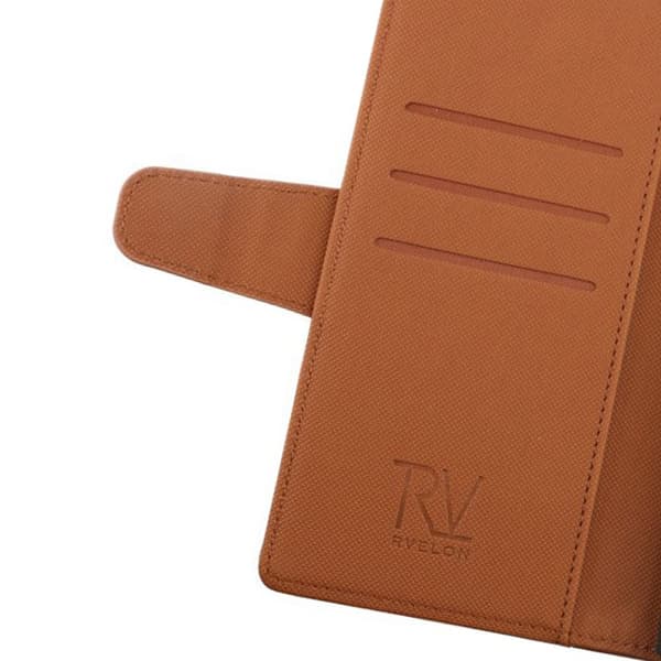 Samsung Galaxy S22 Ultra Plånboksfodral med Extra Kortfack Rvelon - Guldbrun