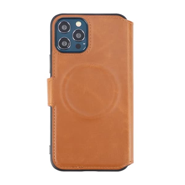 iPhone 12/12 Pro Plånboksfodral Extra Kortfack Rvelon - Guldbrun