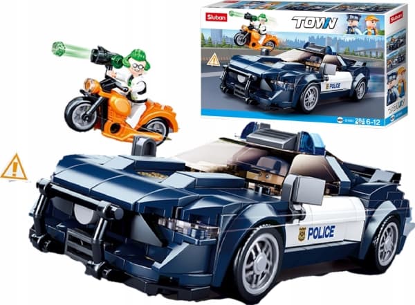 Gazelo Blocks Sluban Police Car with a policeman 284el. 185808 GAZELLE
