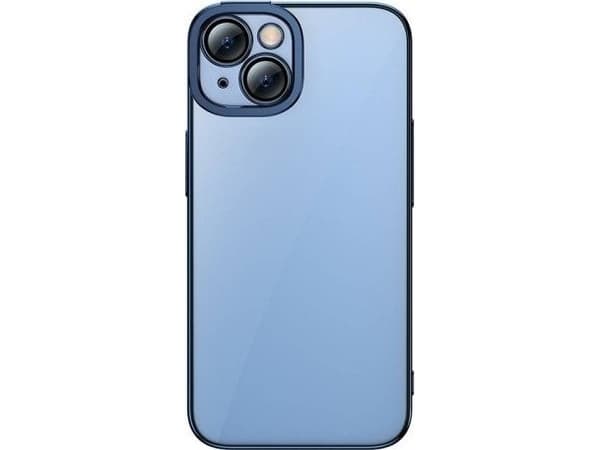 Baseus Glitter-beskyttelsessett Klart deksel og herdet glass for iPhone 14 (blå)