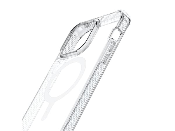 ITSKINS HYBRID_R // CLEAR - Baksidedeksel for mobiltelefon - robust - MagSafe-kompatibel - MagSafe-samsvar - 100 % resirkulert materiale - gjennomsik