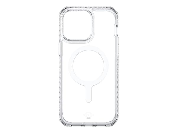 ITSKINS HYBRID_R // CLEAR - Baksidedeksel for mobiltelefon - robust - MagSafe-kompatibel - MagSafe-samsvar - 100 % resirkulert materiale - gjennomsik