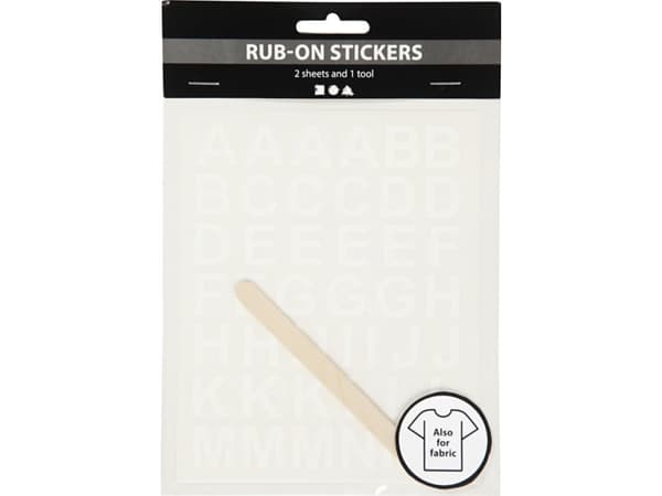 Focus Focus Stickers Rub On Letters White