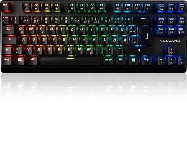 MODECOM VOLCANO LANPARTY PLUS RGB WIRED MECHANICAL KEYBOARD (BROWN REMOVABLE OUTEMU SWITCH) DE LAYOUT