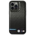 Miniatyrbild 3 av 8: BMW iPhone 14 Pro Mobilskal Läder Carbon - Svart