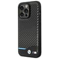 Miniatyrbild 2 av 8: BMW iPhone 14 Pro Mobilskal Läder Carbon - Svart