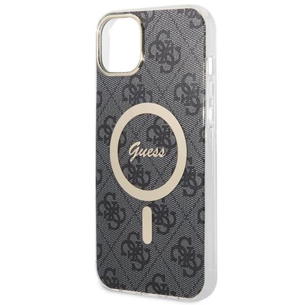 GUESS iPhone 14 Plus Magsafe Skal 4G Print + Trådlös Laddare - Svart