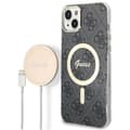 Miniatyrbild 1 av 10: GUESS iPhone 14 Plus Magsafe Skal 4G Print + Trådlös Laddare - Svart