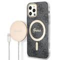 Miniatyrbild 1 av 10: Guess iPhone 12/12 Pro Magsafe Skal Print + Trådlös Laddare - Svart