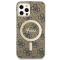 Miniatyrbild 5 av 10: Guess iPhone 12/12 Pro Magsafe Skal Print + Trådlös Laddare - Brun