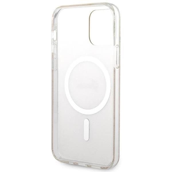 Guess iPhone 12/12 Pro Magsafe Skal Print + Trådlös Laddare - Brun