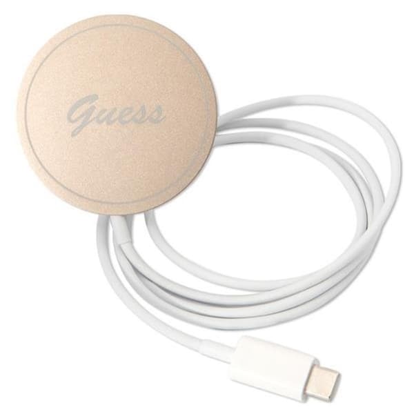 Guess iPhone 11 Magsafe Skal Print + Trådlös Laddare - Brun