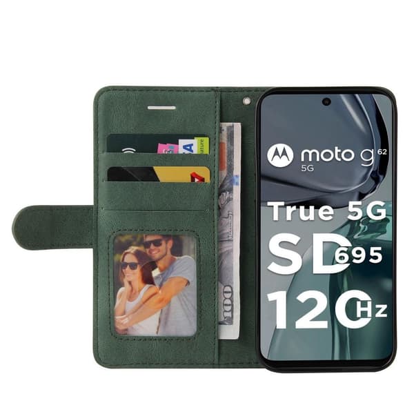 KT Plånboksfodral till Motorola Moto G62 - Grön