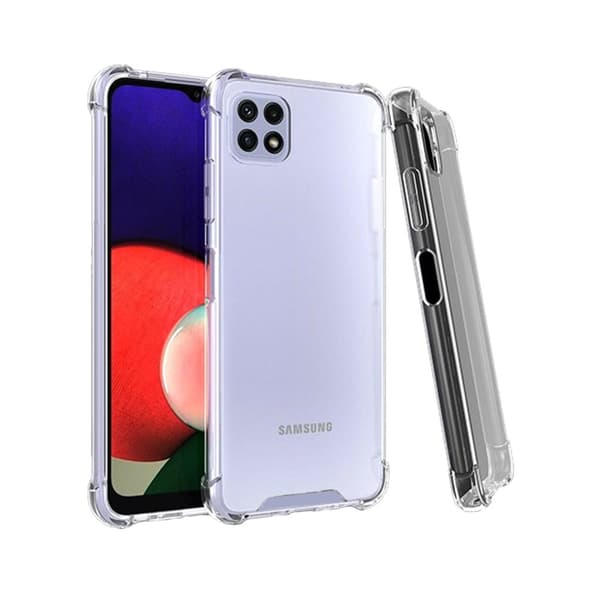 Stöttåligt Skal med Kameraskydd Samsung Galaxy A22 5G - Transparent