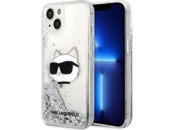 Karl Lagerfeld KLHCP14MLNHCCS iPhone 14 Plus 6,7" sølv/sølv hardcase Glitter Choupette Head