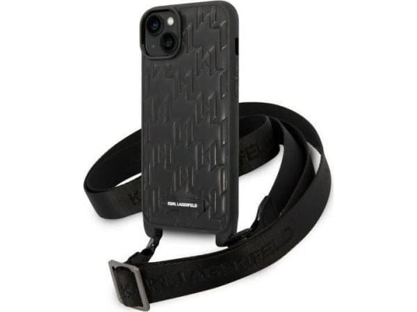 Karl Lagerfeld KLHCP14MSTMK iPhone 14 Plus 6.7 hardt deksel svart/svart monogramplate logorem