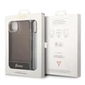 Miniatyrbild 7 av 7: GUESS iPhone 14 Plus Skal Translucent Pearl Strap - Svart
