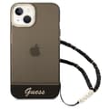 Miniatyrbild 2 av 7: GUESS iPhone 14 Plus Skal Translucent Pearl Strap - Svart