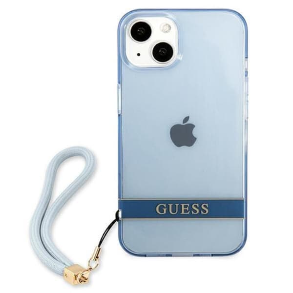 Guess iPhone 13 mini Skal Translucent Stap - Blå