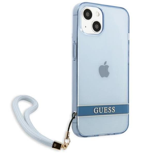 Guess iPhone 13 mini Skal Translucent Stap - Blå