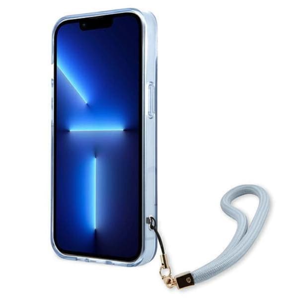 Guess iPhone 13 mini Skal Translucent Stap - Blå