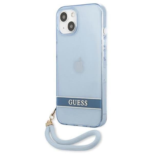 Guess iPhone 13 mini Skal Translucent Stap - Blå