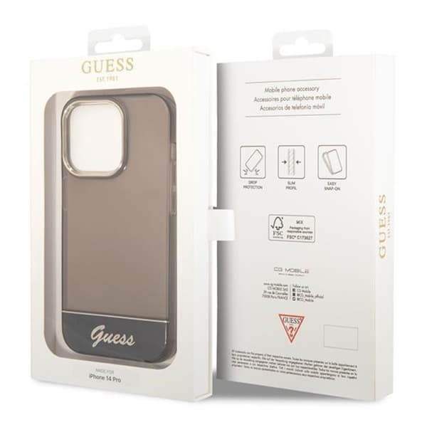 GUESS iPhone 14 Pro Max Skal Translucent - Svart