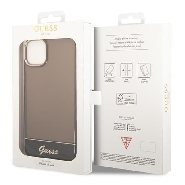 GUESS iPhone 14 Plus Skal Translucent - Svart
