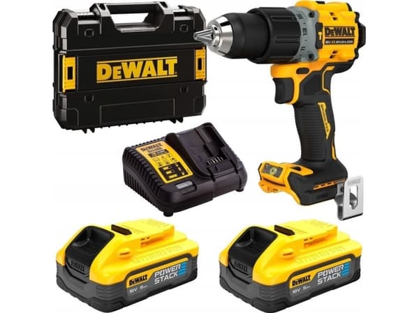DEWALT 18V 90Nm slagborrmaskin DCD805H2T 2x5.0Ah POWERSTACK