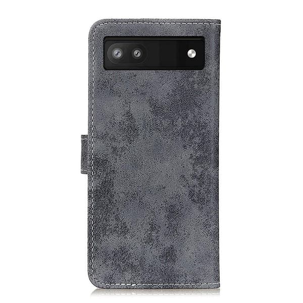 Retro Vintage Lommebok-deksel til Pixel 6A - Grå