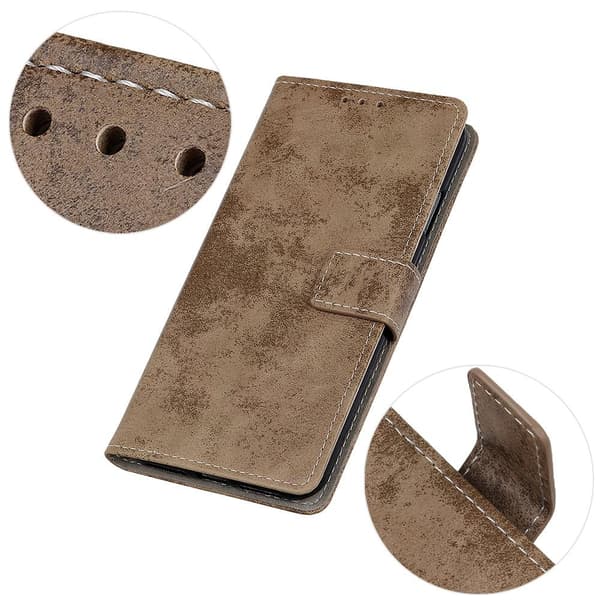 Retro tegnebogstaske til Google Pixel 6a - Khaki