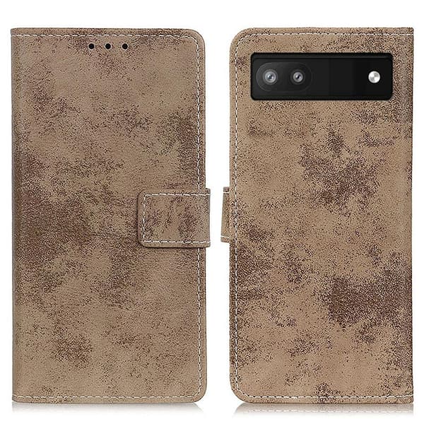 Retro tegnebogstaske til Google Pixel 6a - Khaki
