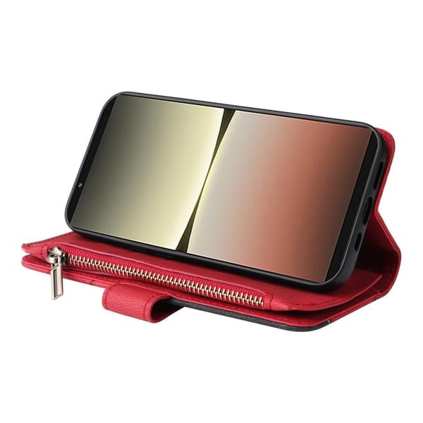 KT Multifunktion Series-5 Til Sony Xperia 5 IV Telefontaske - Rød