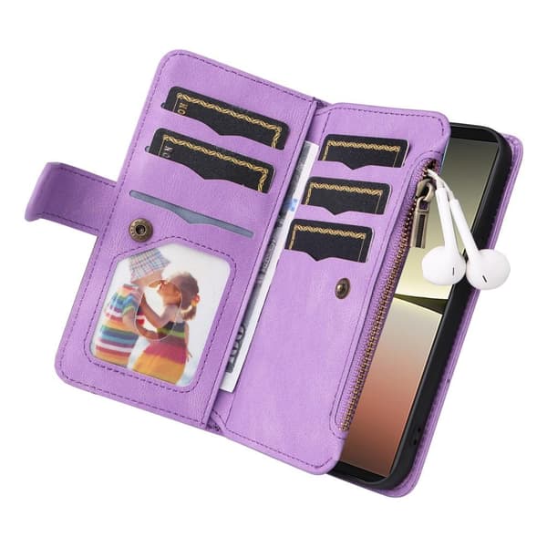 KT monitoiminen sarja-5 Sony Xperia 5 IV -puhelinkotelolle - violetti