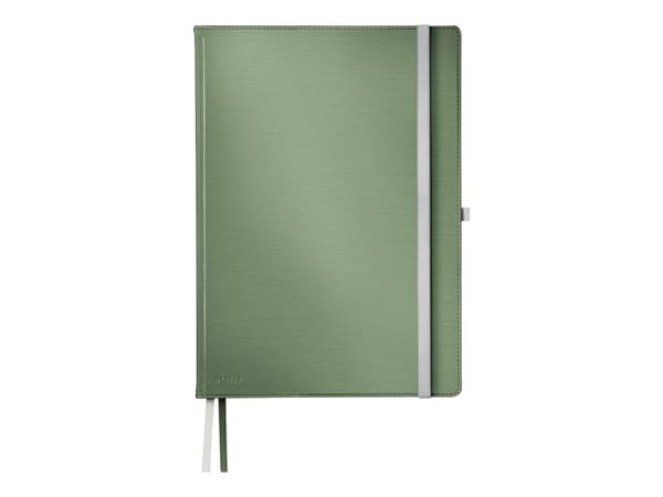 Leitz Style - Anteckningsblock - fodralbunden - A4 - 80 ark / 160 sidor - elfenbenspapper - fyrkantig - celadongrönt skydd - plastöverdragen kartong