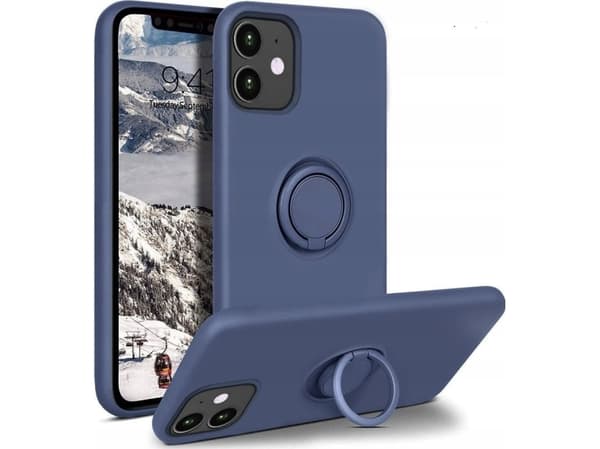 OEM Etui Silicon Ring do Iphone 11 niebieski