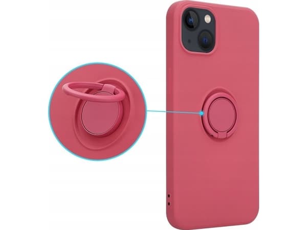 OEM Etui Silicon Ring do Iphone 13 jasno czerwony